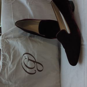 M. Gemi red velvet flats size 38.5